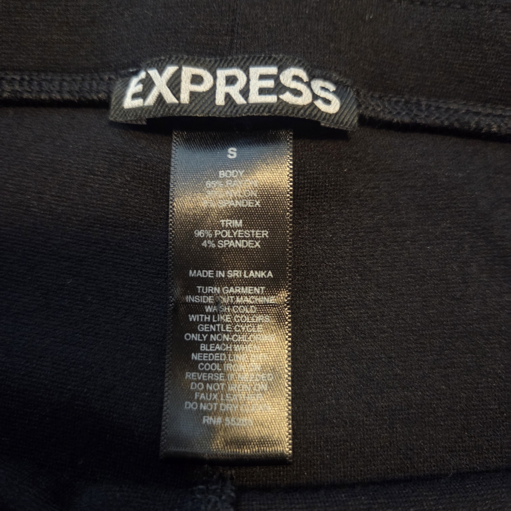 EXPRESS Black Women's Faux Leather Leggings Size S - Picture 4 of 5